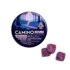 Camino Blackberry Deep Sleep Gummies tin with 5mg THC CBD CBN
